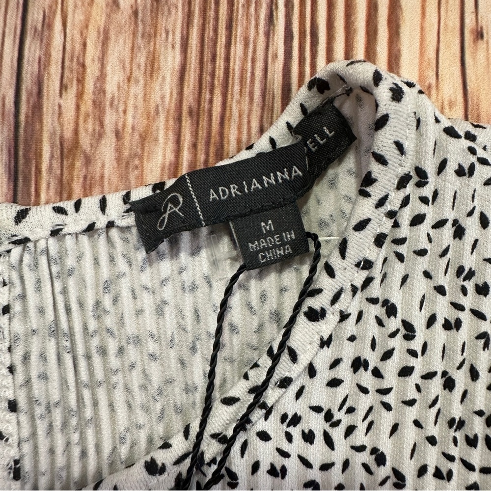 ADRIANA PAPEL PRINT KNIT PLEATED TRAPEZE TOP SIZE MEDIUM - Picture 3 of 13